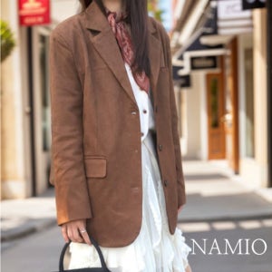 세무자켓 여성 스웨이드 테일러드 겨울 연말룩 하프 자켓