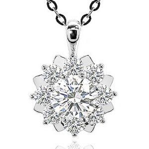 IGI GIA 2캐럿 랩 그로운 다이아몬드 다이아 목걸이 웨딩 칸나 7푼체인