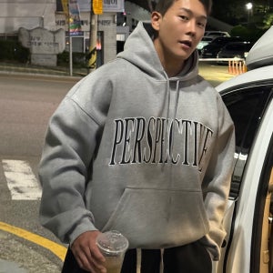 펄스 합포 레더 패치 고밀도 박스 오버핏 남녀공용 커플 후드티 4COLOR