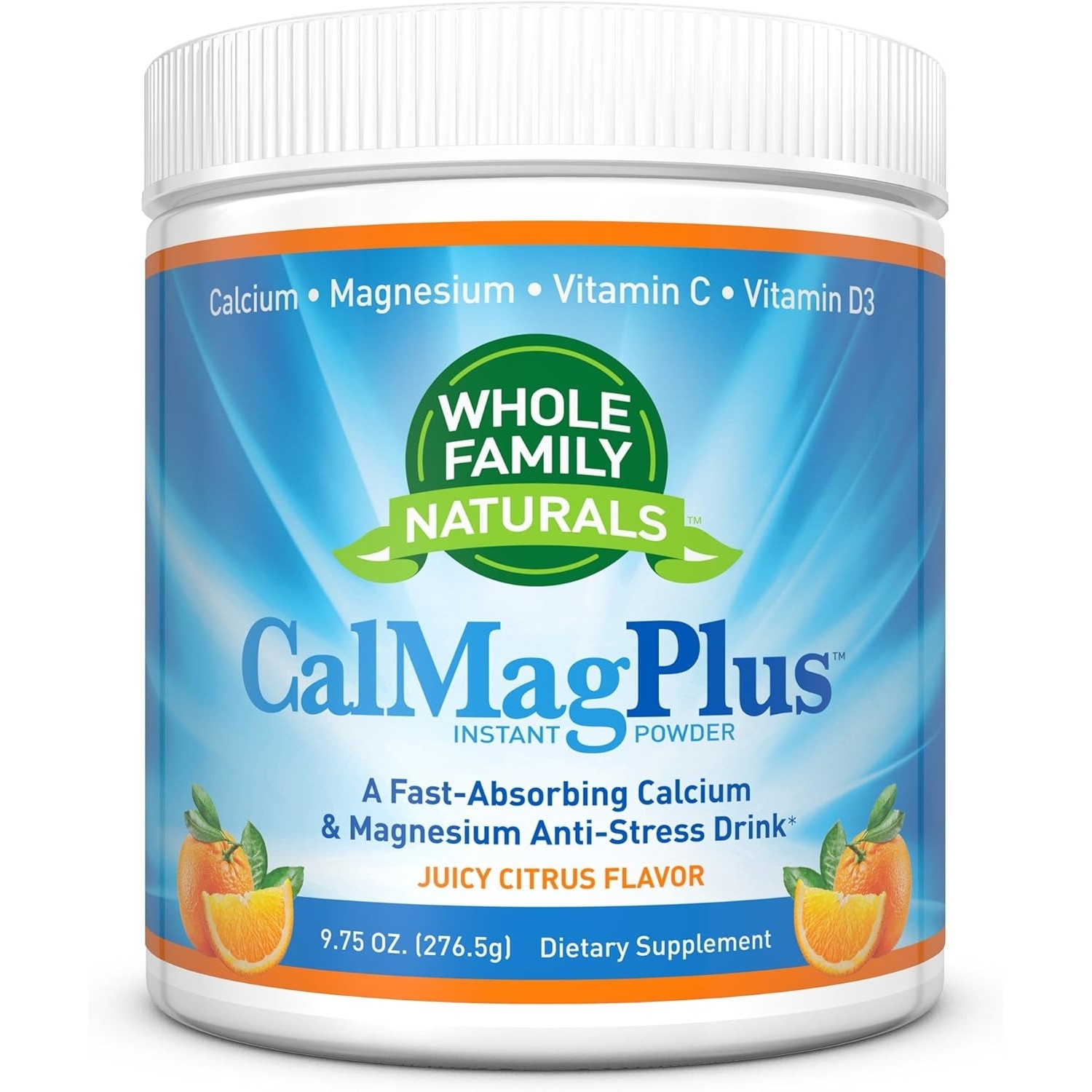 <b>CalMag Plus</b> 캘맥 플러스 칼슘 마그네슘 파우더 비타민C D3 포함 오렌지탄제린맛 논GMO 글루텐프리