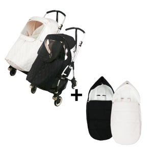 유모차 방한 생활방수 겨울 커버 풋머프 세트 부가부 디럭스 절충형