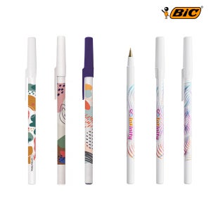 BIC® Round 리사이클 플라스틱 360도 인쇄 볼펜 (주문제작 상품)