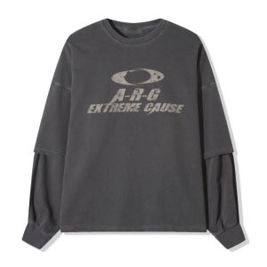 ARG 빈티지 프린팅 피그먼트 빅사이즈 오버핏 레이어드 트랙 긴팔티