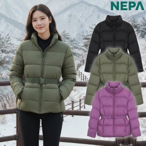 네파 패딩 초경량 구스 미들 다운자켓 여성