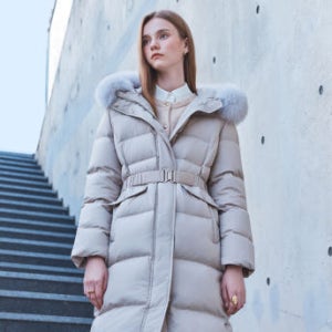 [클라비스] 폭스퍼 벨티드 롱 다운_CVJDF4V03M