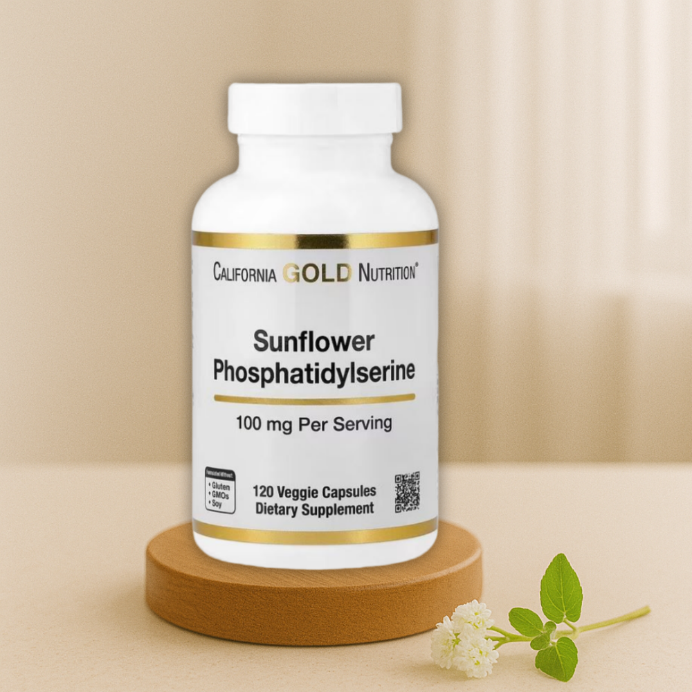 캘리포니아 골드 뉴트리션 해바라기씨 <b>포스파티딜세린 100mg</b> 식물성 120캡슐, 1개