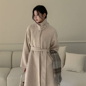 프리미엄 히든단작 울 핸드메이드 하프 코트 카라 케이프 가을 겨울 여성 코트 77 88