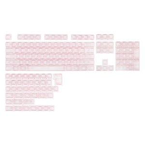 KiiBOOM 키붐 팬텀 81 98 투명 PC 키캡 세트 146 Pcs 핑크
