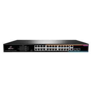 NEXT-POE328SFP-PD AI지능형 24포트+기가바이트 2TP/2SFP 390W POE스위치