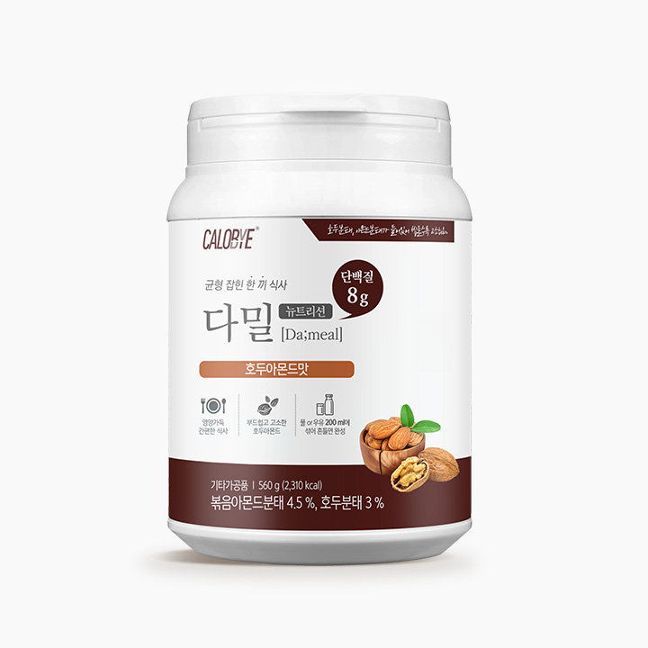 칼로바이 다밀 호두아몬드맛 단백질 프로틴 식사대용 쉐이크 560g, 1개