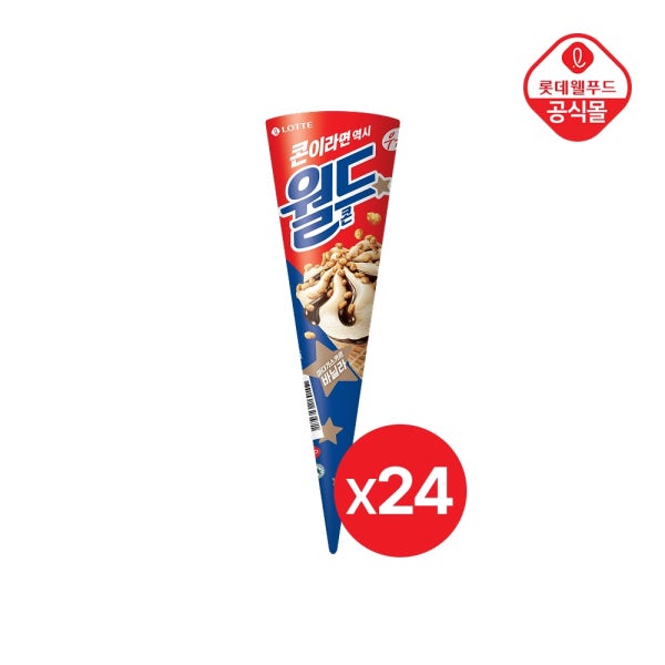 롯데웰푸드 월드콘 바닐라 160ml x 24개