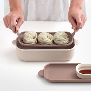 탁가온 플래티넘 실리콘 찜기 전자렌지 전용 찜망포함 이유식 생선 야채