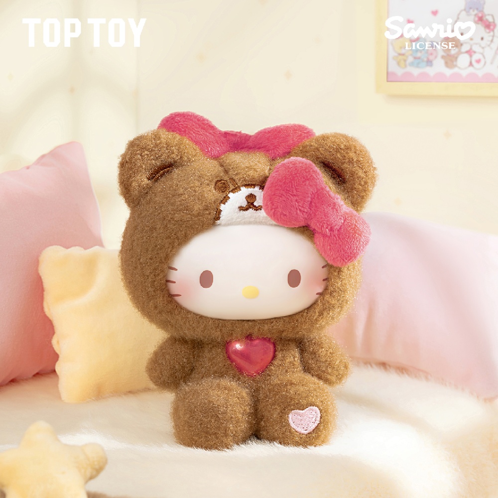 탑토이 산리오 키링 헬로키티 테디 파자마 시리즈 인형 랜덤박스 블라인드 TOPTOY
