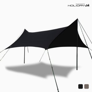 홀리데이 캠핑 대형 블랙코팅 500D 헥사 타프