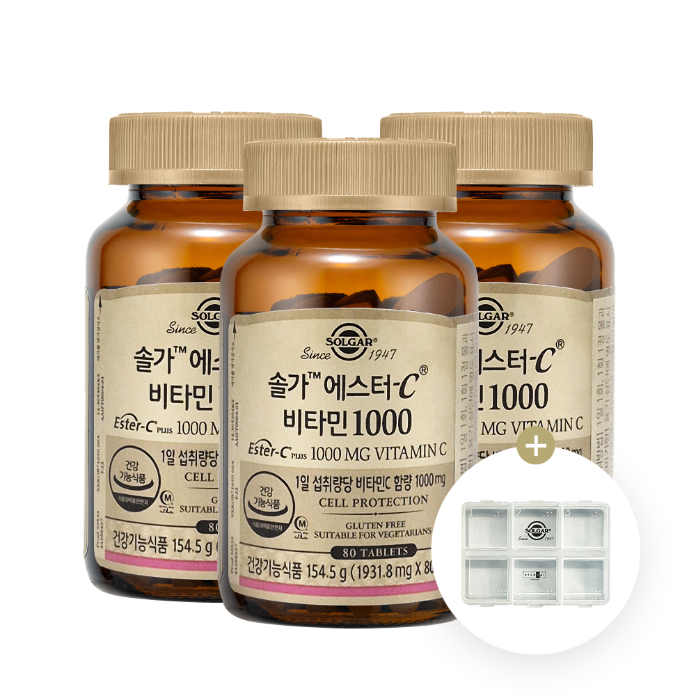 솔가 에스터-C 비타민 1000 80정, 3개