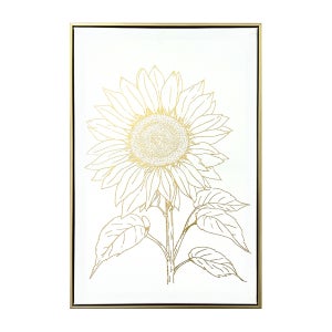 컨플릭 금박 모던 골드 해바라기 캔버스 그림 인테리어 액자