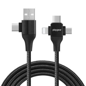 플레이기어 5in1 멀티 고속충전케이블 C타입 8핀 5핀 PC방 PG-CAC85