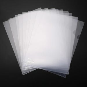 A4 투명 클리어파일 홀더 L자형 12매 용지 종이 문서 서류 보관 보호 케이스 사무용