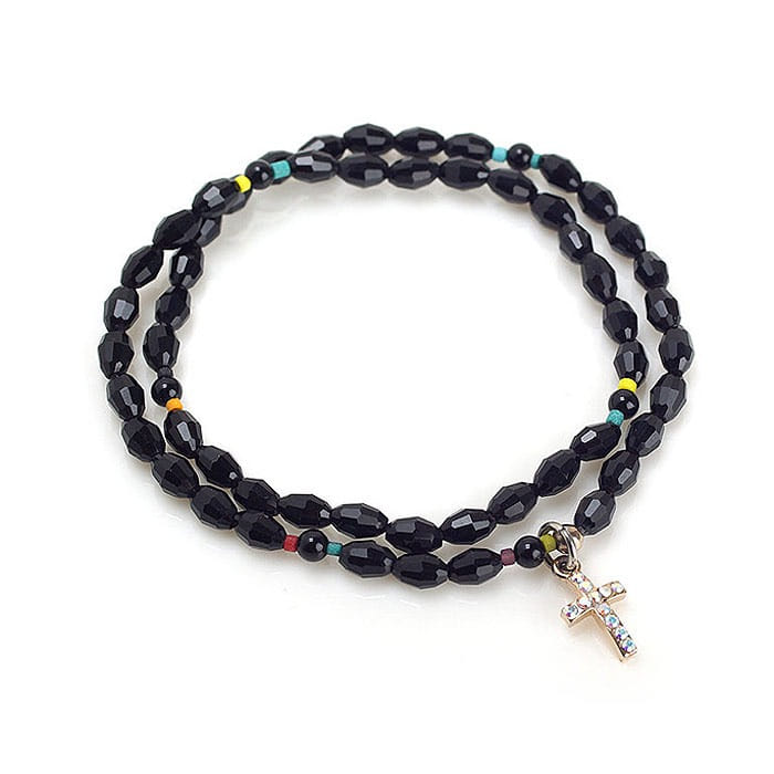 5단묵주 크리스탈 타원알 기도 천주교 성물 P0000IFG