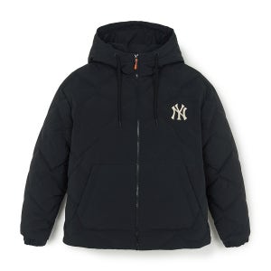 [MLB] 고프코어 후드 다이아퀼팅 경량 숏패딩 (3 COLOR)