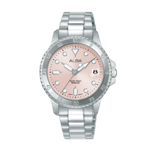세이코 알바 시계 34mm 여성 엑티브 라이트핑크 쿼츠 AG8Q47X1 백화점AS
