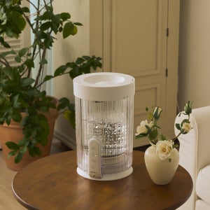 한일 가열식 가습기 대용량 아기 신생아 유리 물멍 3L 저소음 살균 화이트 HGSP-V30