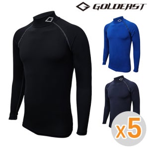 골드이스트 국민 기모 기능성 언더레이어 언더티 긴팔 겨울 5장세트
