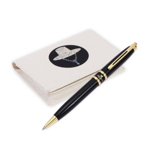 안스아르떼 금장볼펜 갓 나전 한지가죽 명함지갑 세트 비즈니스 임직원 고급선물