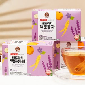 볶은 맥문동차 저온 로스팅 국산 배도라지 맥문동차 티백 20개입
