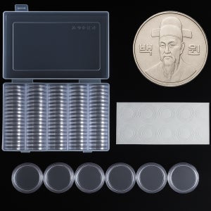 와이낫몰 동전수집 캡슐 케이스 100개 세트 대용량 코인보관함