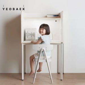 독서실책상 1인 스터디카페 독서실 데스크 도서관 책상 칸막이 800x600mm, 크림화이트