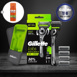 질레트랩스 딥클렌징바 핸들+면도날5입+트래블케이스&[증정]미니젤