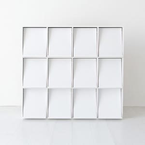 이지보 BESIDE 12문 수납장 가로형 1185x362x1085mm, 3단, 화이트 6837.5871