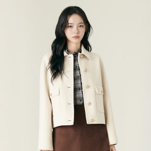 [N배송] 로엠 카라 숏 코트 RMJHF4VR16