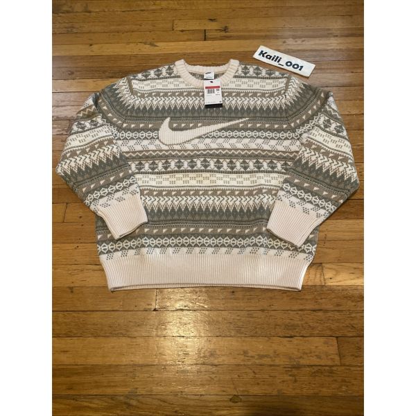 나이키 라이프 <b>페어</b> 아일 스우시 크루넥 스웨터 라지 사이즈 FZ0125 105 C 5023402