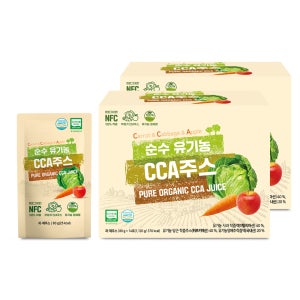 순수 유기농 CCA주스 당근 양배추 사과를 통째로 NFC착즙 2박스 유니바이오