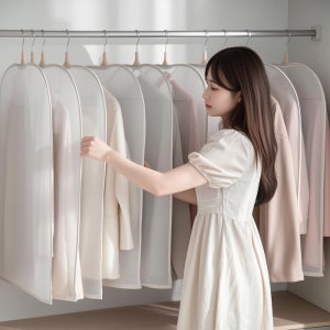 메이스 옷커버 의류커버 세탁소비닐 옷걸이커버 기본 중 60x80