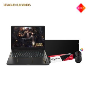오멘 16 i7-14650HX RTX 5060 32GB 1TB am0304TX LOL 특별판 게이밍 노트북 + 무선 마우스 + 마우스 패드