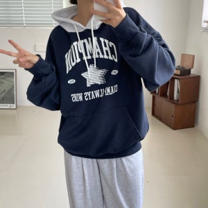 레터링후드티 여자오버핏후드티