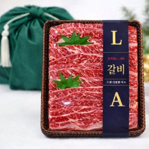 LA갈비 선물세트 블랙앵거스 꽃갈비 수입산 소갈비 명절 단체주문 직원 부모님 설선물 5kg
