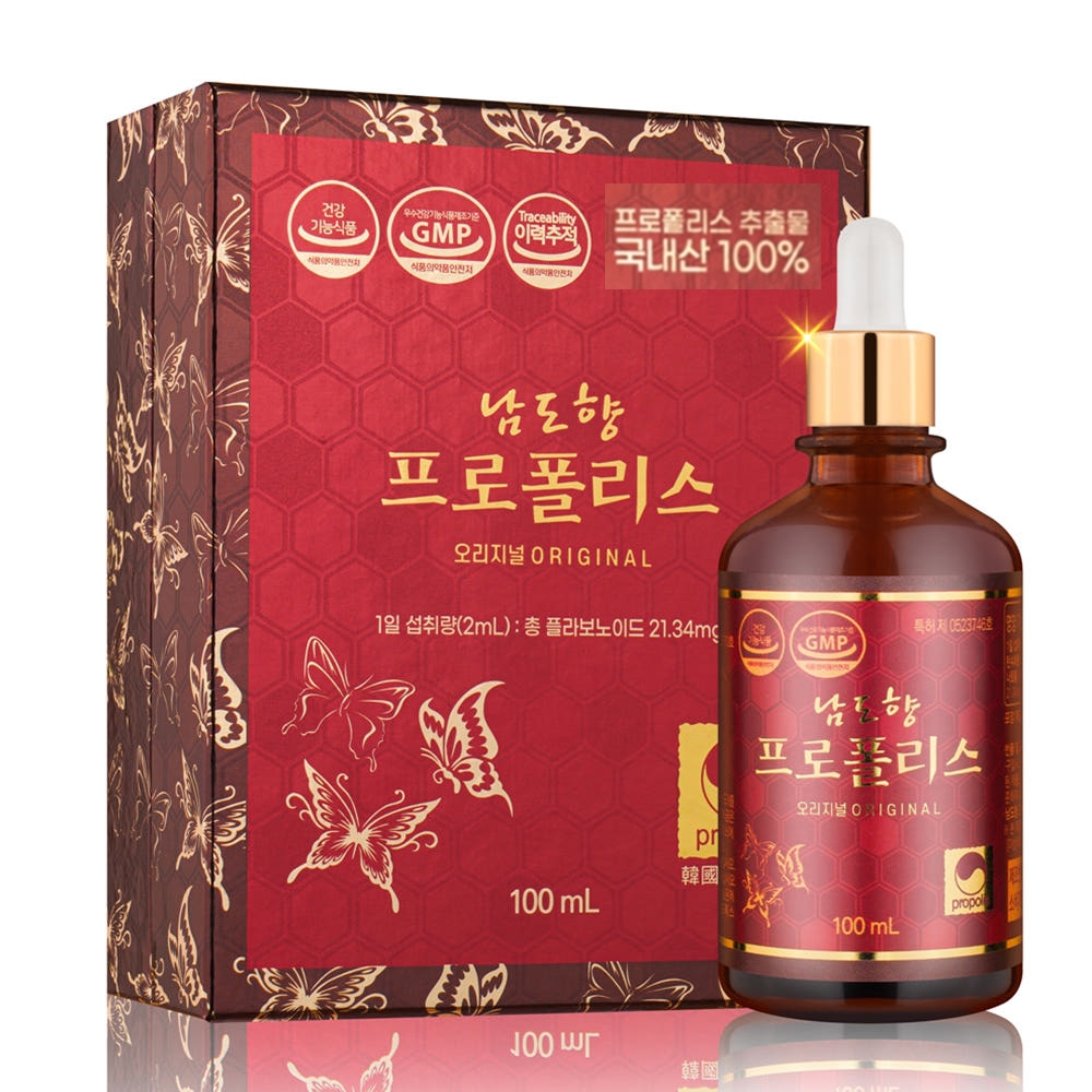 <b>남도향</b>프로폴리스100ml 대용량 국내산원료100% 수용성특허기술 높은 흡수율 성분대폭강화