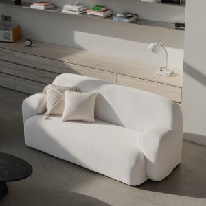 에덴느 마멜로 패브릭 소파 2인 1인 라운지 체어 다이닝 소파 라운드 의자 쇼파 2.5인