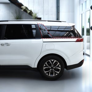 카니발 KA4 튜닝 용품 윈도우 몰딩 블랙 D필러 커버 크롬죽이기