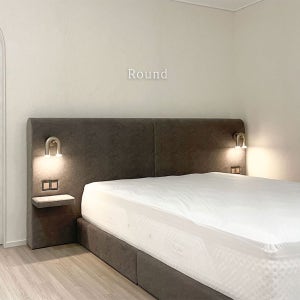 아다마르가구 라운드 패브릭침대 슈퍼싱글 퀸 킹 라지킹 이스턴킹 주문제작 침대프레임 국내