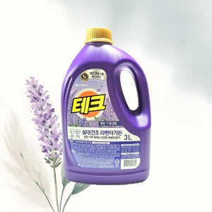 테크 실내건조 라벤더 가든 액체세제 일반드럼겸용 3L, 1개
