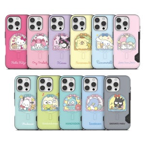 아이폰15 산리오 윈도우 투카드 맥세이프 케이스 헬로키티 마이멜로디 포차코 한교동 폼폼푸린