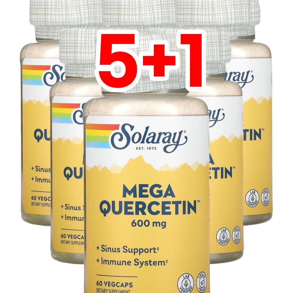 [5+1] 솔라레이 <b>메가 퀘르세틴</b> 600mg 60베지캡슐