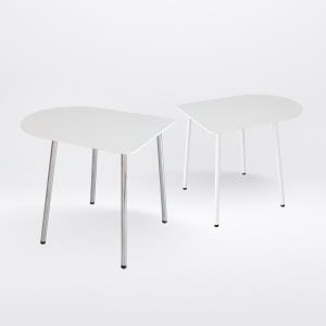 미로 반타원형 테이블 업소용 카페 커피숍 화이트 탁자