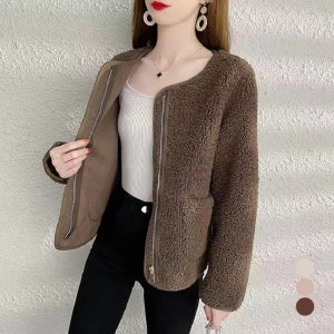 여성 겨울 방한 양털 뽀글이 후리스 집업 자켓 플리스자켓