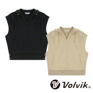 볼빅 골프웨어 여성 골프 조끼 우븐 후드 니트 베스트 후드조끼 간절기 상의 VLMTP801